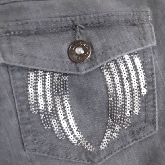 CALVIN KLEIN GIRLS STRAIGHT GREY JEANS US 8 - Picture 3 of 6